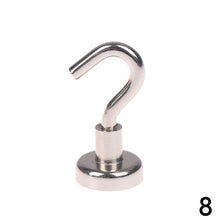 Load image into Gallery viewer, Magnetic Hooks Powerful Hook Magnet Holder 10kg Suction Wall Hook Holder Support Hardware Magnetic Tool Silver
