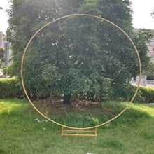 Load image into Gallery viewer, circle Wedding Arch Background Wrought Iron Shelf Decorative Props DIY Round Party Background Shelf Flower with Frame
