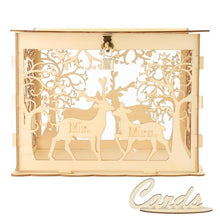 Load image into Gallery viewer, New DIY Wedding Gift Card Box Wooden Money Box with Lock Beautiful Wedding Decoration Supplies for Birthday Party Storage Money
