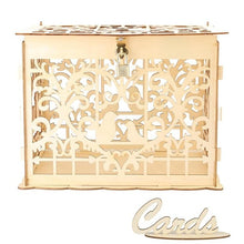 Load image into Gallery viewer, New DIY Wedding Gift Card Box Wooden Money Box with Lock Beautiful Wedding Decoration Supplies for Birthday Party Storage Money
